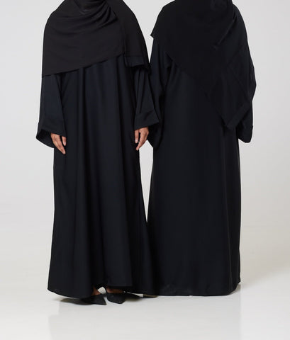 Black Nida Flared Sleeve Abaya