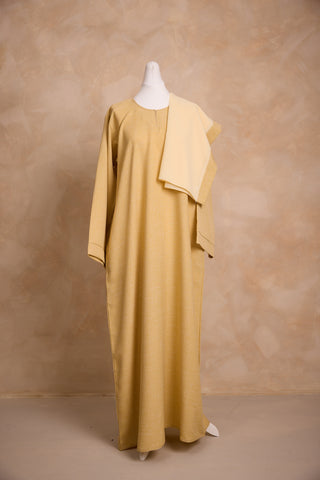 Butter Linen Wide Sleeve Abaya