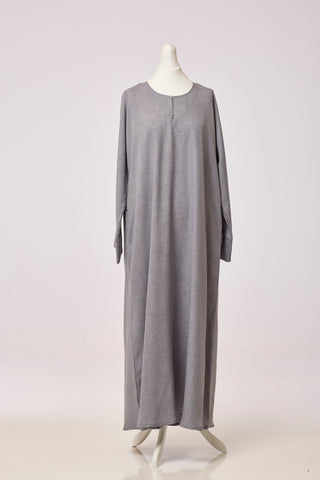 Soft Linen Flared Sleeve Abaya