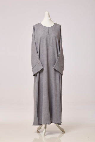 Soft Linen Flared Sleeve Abaya