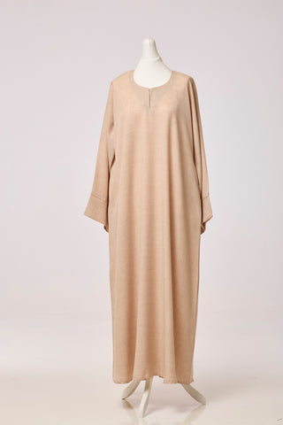 Soft Linen Flared Sleeve Abaya