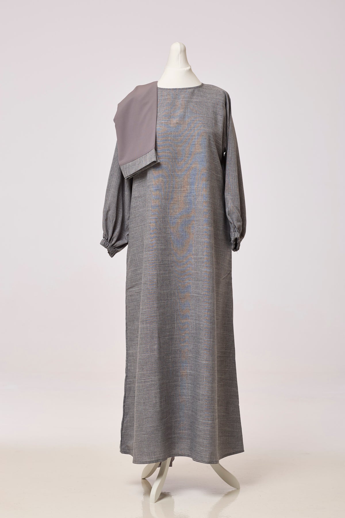 Grey Linen Abaya